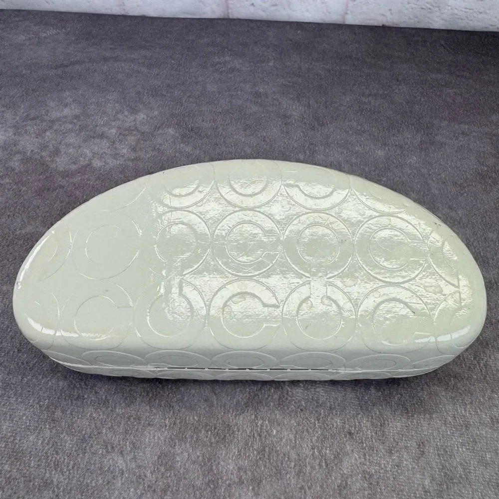 Coach White Embossed Clamshell Case Sunglasses - Picture 4 of 7